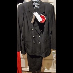 NWT Vintage black stripted Dress Pant Suit by Jonathan Logan 12